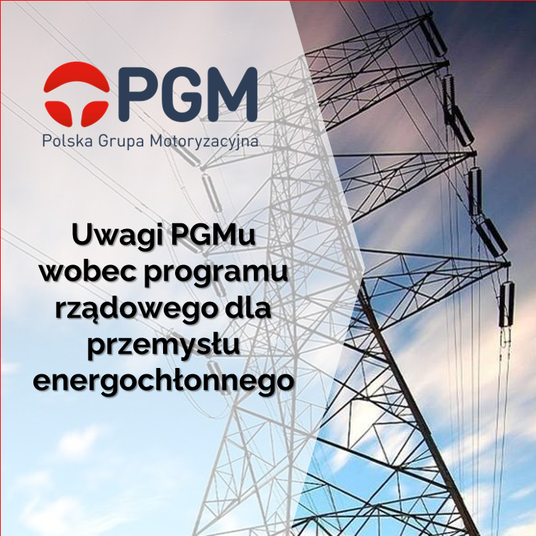 Prekonsultacje programu rządowego dla przemysłu energochłonnego – uwagi PGMu
