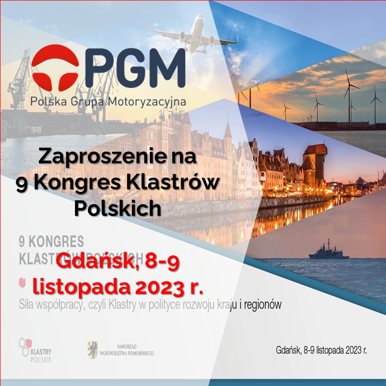9 Kongres Klastrów Polskich – zaproszenie (Gdańsk, 8-9 listopada 2023 r.)