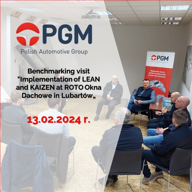 Benchmarking visit “Implementation of LEAN and KAIZEN at ROTO Okna Dachowe” in Lubartów (February 14, 2024)